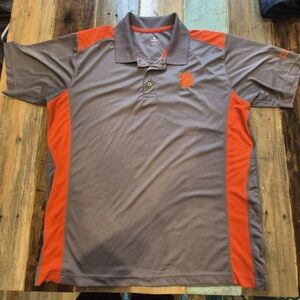 Knights Apparel Gray and Orange Performance Polo